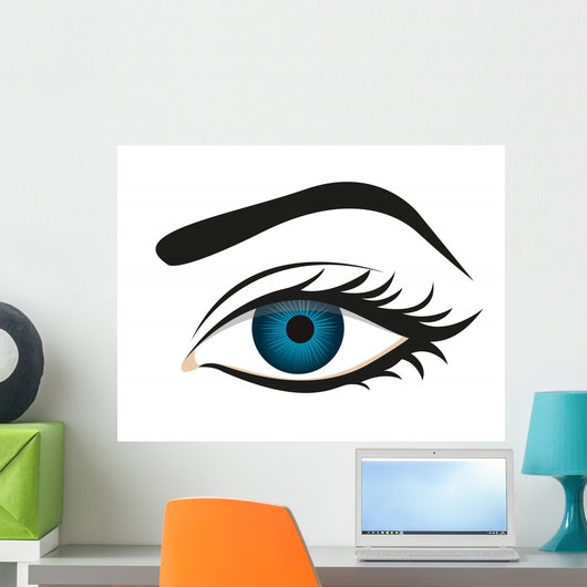 Detailed Eye Lashes and Wall Mural