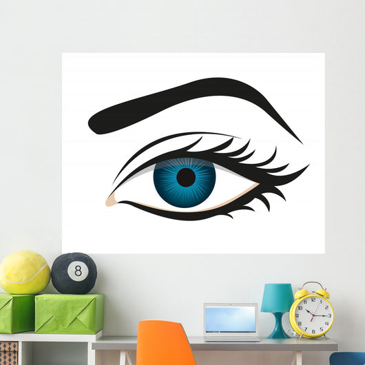 Detailed Eye Lashes and Wall Mural
