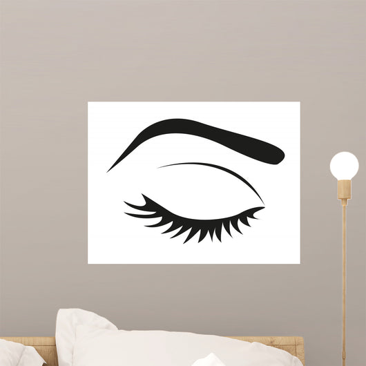 Silhouette Eye Lashes and Wall Mural