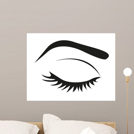 Silhouette Eye Lashes and Wall Mural