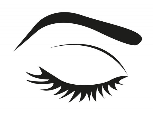Silhouette Eye Lashes and Wall Mural