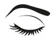 Silhouette Eye Lashes and Wall Mural