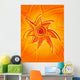 abstract sun vertical Wall Mural