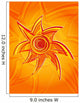 abstract sun vertical Wall Mural