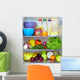 refrigerator full of healthy fruits, vegetables and dairy Wall Mural