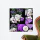 Collage of Spa Scene on Black Wall Mural