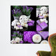 Collage of Spa Scene on Black Wall Mural