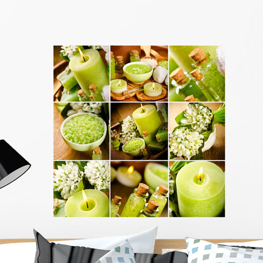 green spa still life Wall Mural