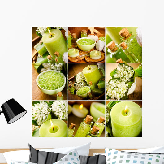 green spa still life Wall Mural