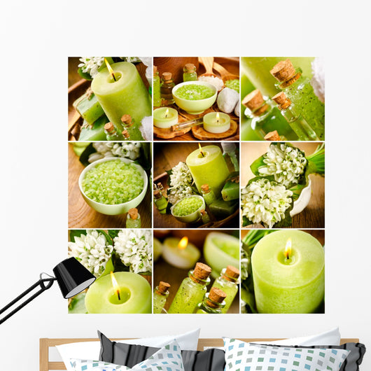 green spa still life Wall Mural