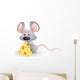 Cute Hungry Mouse Wall Decal