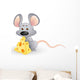 Cute Hungry Mouse Wall Decal