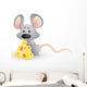 Cute Hungry Mouse Wall Decal