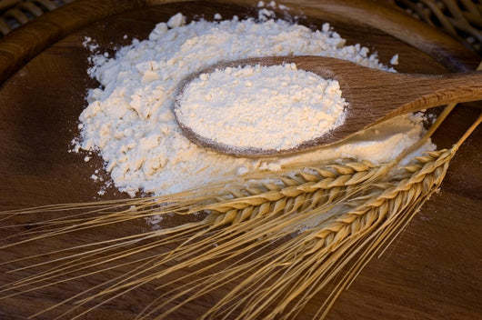 White flour with wheat ears Wall Mural