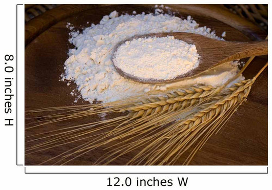 White flour with wheat ears Wall Mural