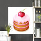 Birthday Cake With Cherry Wall Decal