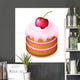 Birthday Cake With Cherry Wall Decal