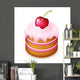 Birthday Cake With Cherry Wall Decal