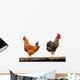 Hen and Rooster Wall Decal