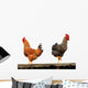 Hen and Rooster Wall Decal