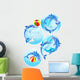 Dolphins Play Ball Wall Decal Sticker Set