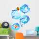 Dolphins Play Ball Wall Decal Sticker Set