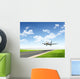 Image of a white passenger plane Wall Mural