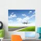 Image of a white passenger plane Wall Mural