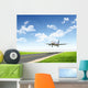 Image of a white passenger plane Wall Mural