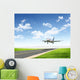 Image of a white passenger plane Wall Mural