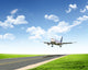 Image of a white passenger plane Wall Mural