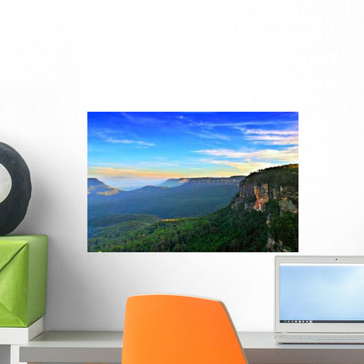Blue Mountain at Sunset Wall Decal