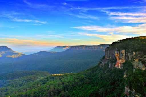 Blue Mountain at Sunset Wall Decal