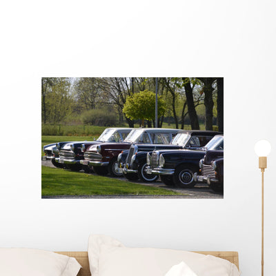 Oldtimer shown on a wall
