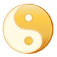Taoism Symbol Gold Yin Wall Decal