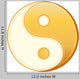 Taoism Symbol Gold Yin Wall Decal