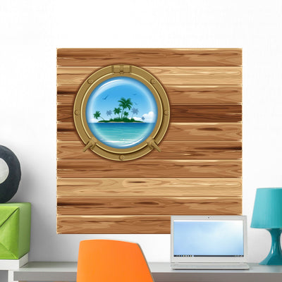 Boat Porthole shown on a wall