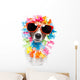 Dog with Hawaiian Lei