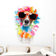 Dog with Hawaiian Lei