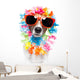 Dog with Hawaiian Lei