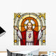 Jesus window painting in cemetery Wall Mural