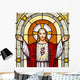 Jesus window painting in cemetery Wall Mural