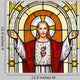 Jesus window painting in cemetery Wall Mural