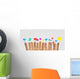Happy group of finger smileys with social chat sign Wall Decal