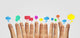 Happy group of finger smileys with social chat sign Wall Decal