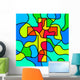 Stained Glass Cross Wall Mural