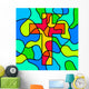 Stained Glass Cross Wall Mural