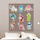 Cartoon Robot Sticers Wall Mural
