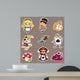 Cartoon Alice Wonderland Stickers Wall Decal Sticker Set