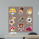 Cartoon Alice Wonderland Stickers Wall Decal Sticker Set